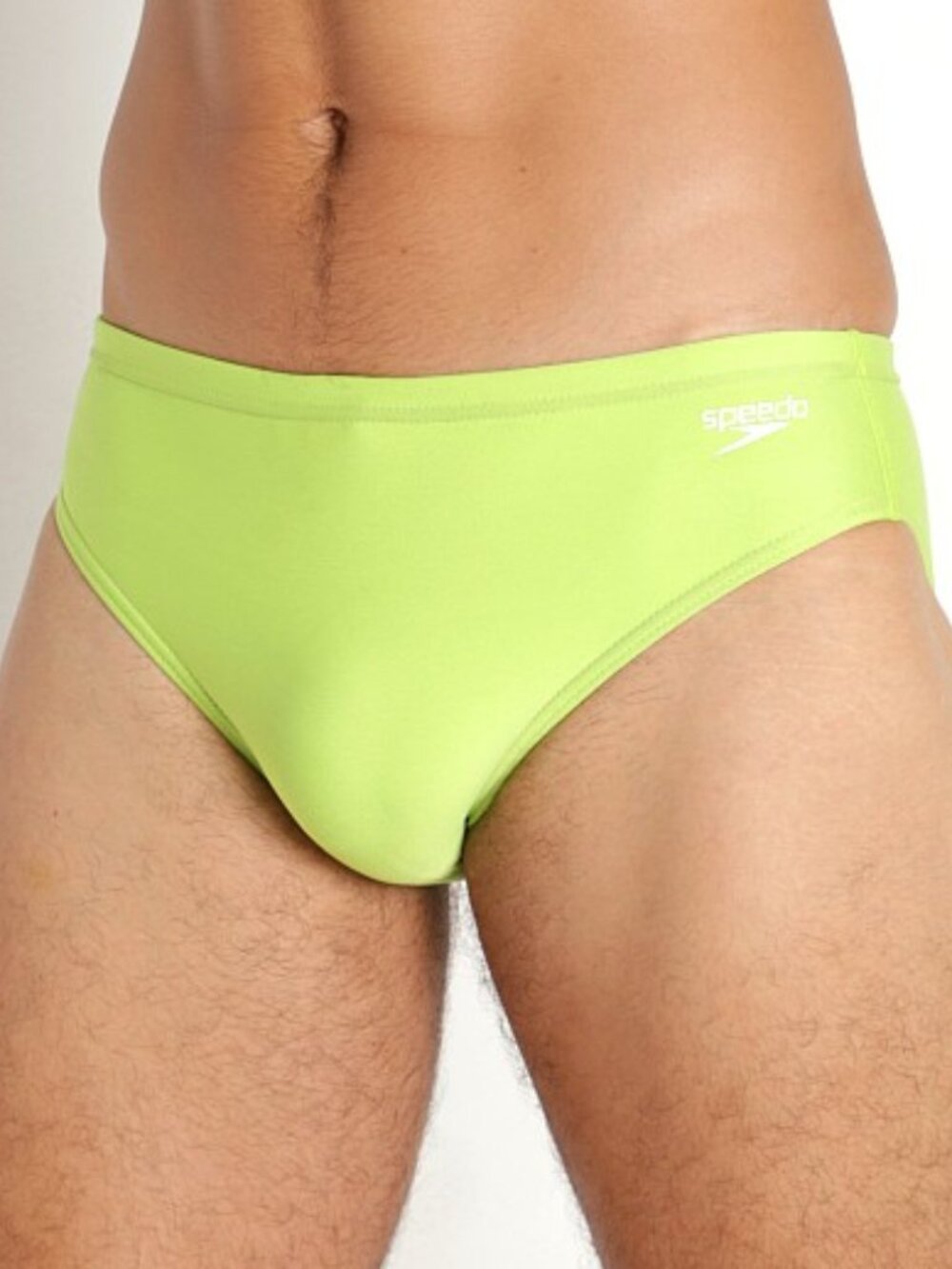 Speedo Endurance racer swimming brief shorts acid lime green swim men 32